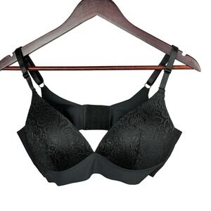 Prima‎ Valentina Lace Underwire Bra 36C Black Full Coverage Style MR891107